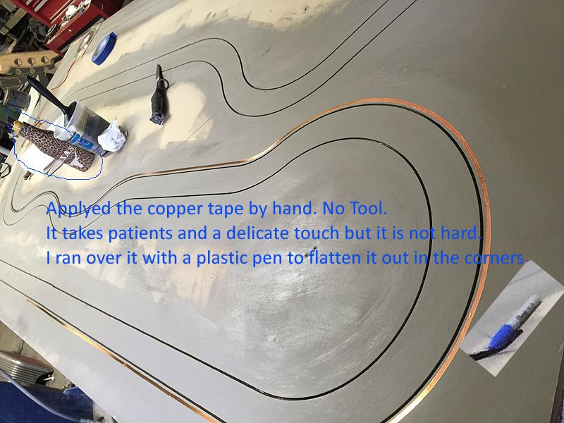 slot car track copper tape